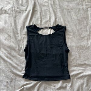 Black Sleeveless Women's Top